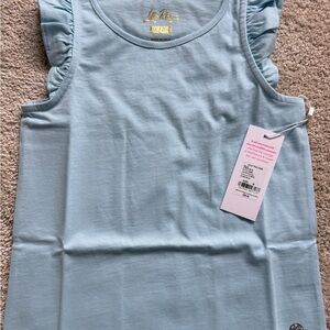 Baby Blue Ruffle Sleeve girls size medium Lilly Pulitzer brand new tags